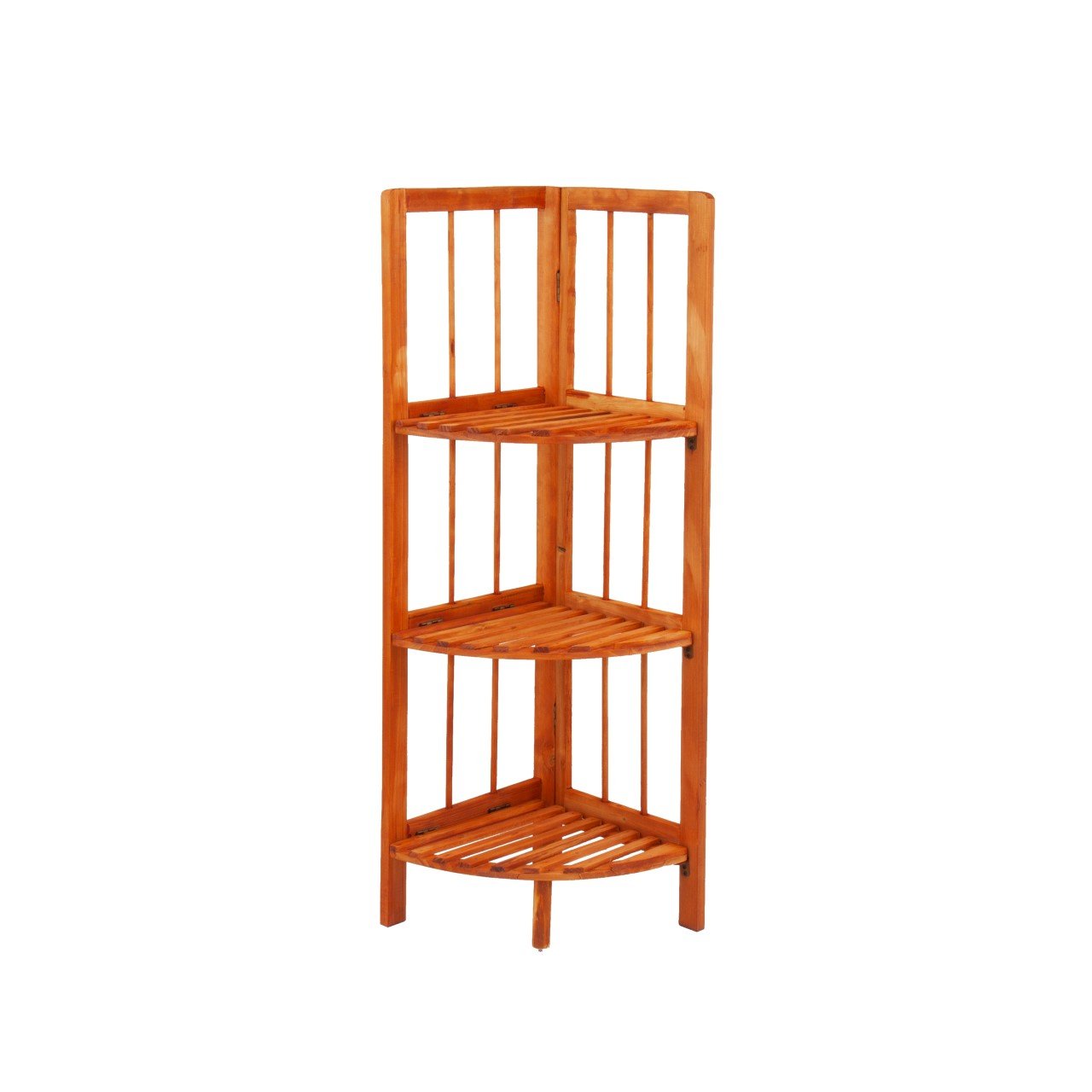 Stylish Wooden Corner Rack Maple 3 Tier Organizer