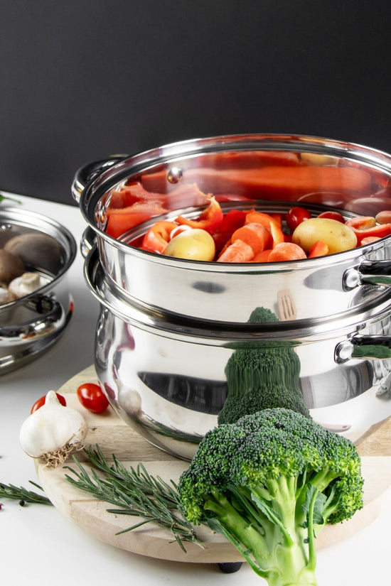 SQ Professional Lustro 3 Tier Stainless Steel Steamer 20cm 3L
