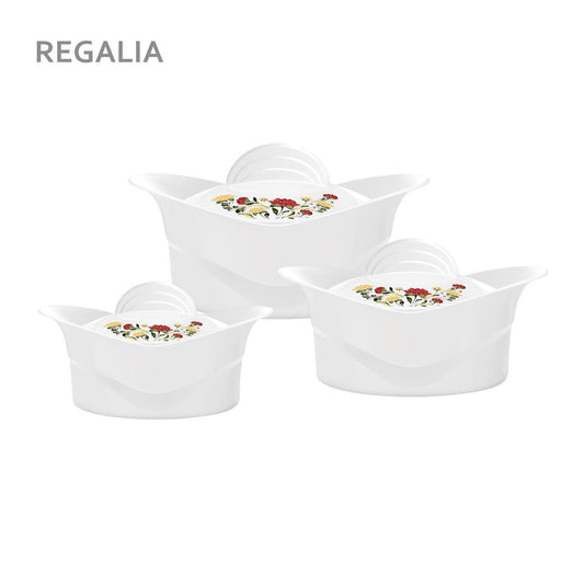 SQ Professional Regalia Insulated Casserole Set of 3 White 10L 8L 5L