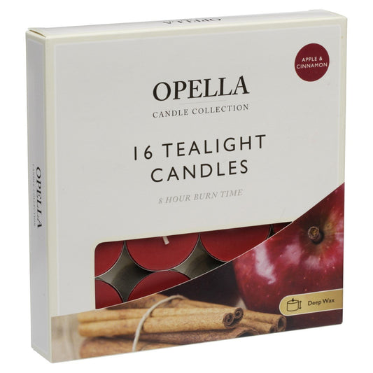 16Pack Apple Cinnamon Tealight Candles Long Burn Time