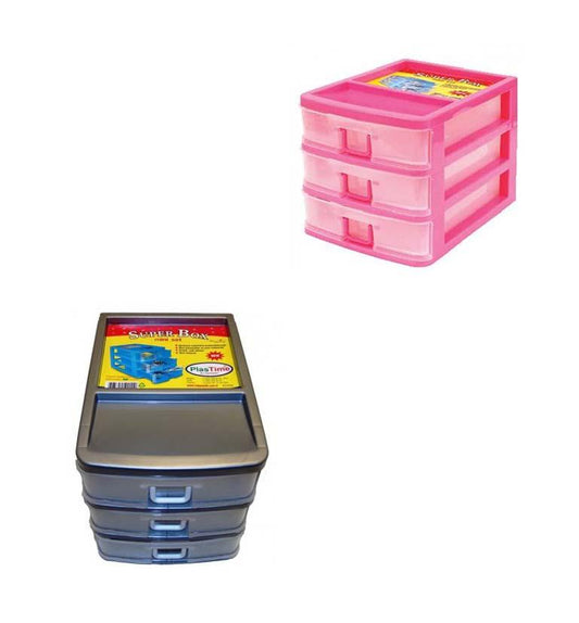 3Drawer Plastic Sewing Storage Organizer Assorted Colors