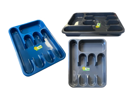 Plastime Plastic Cutlery Drawer Organiser Tray 5 Sections