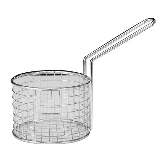 Mini Round Metal French Fries Serving Basket 10 x 7 cm