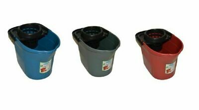 Durable Plastic Mop Bucket 13L Assorted Colours