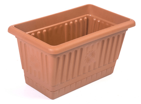 Durable Plastic Rectangle Balcony Flower Pot Container Small Size