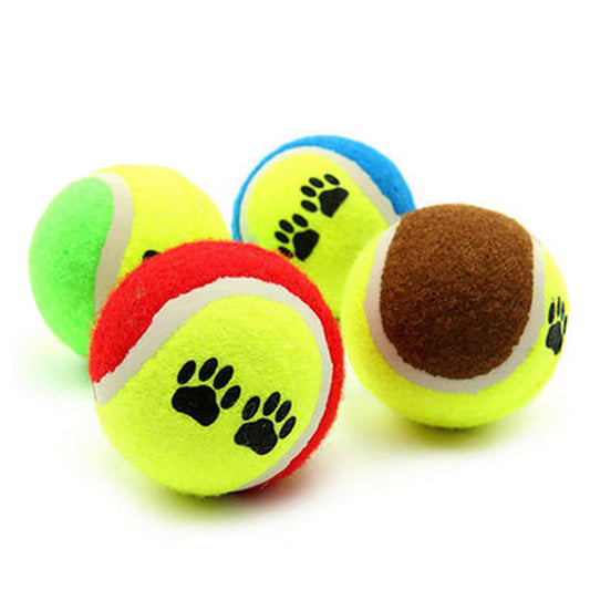 Interactive Paw Design Tennis Ball Set for Cats and Dogs