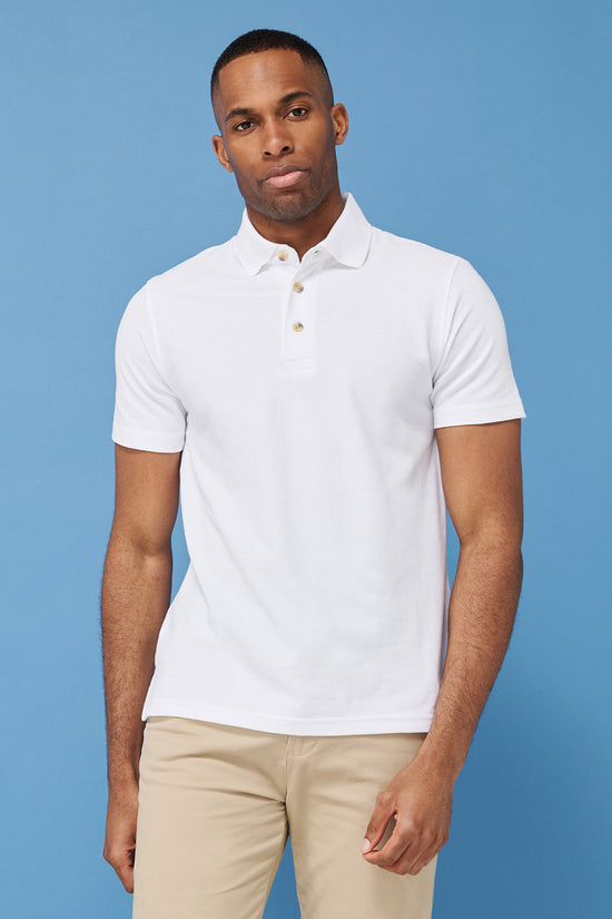 Henbury Classic Cotton Pique Polo with StandUp Collar Male Plus Sizes