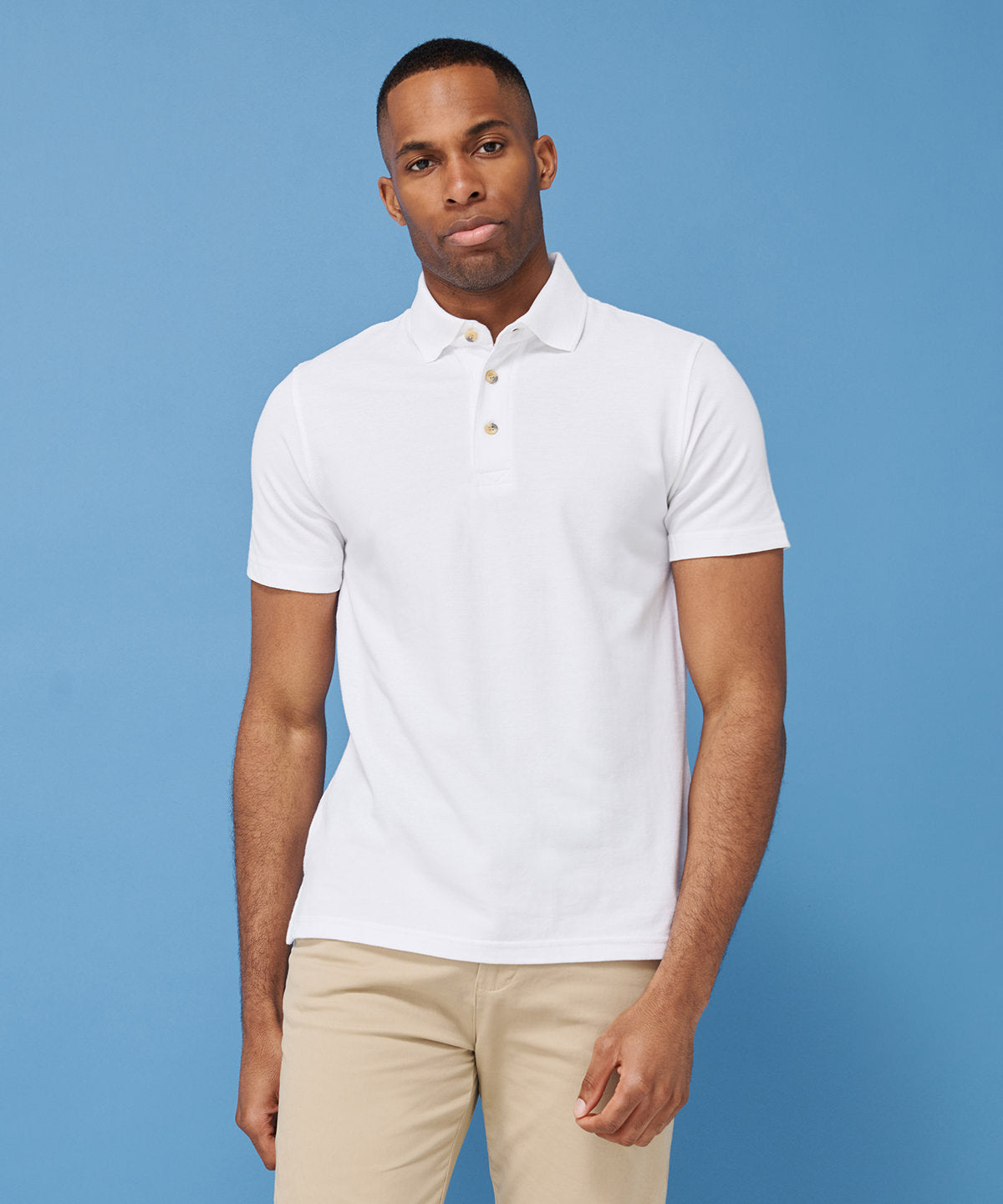 Henbury Classic Cotton Pique Polo with StandUp Collar Male Plus Sizes