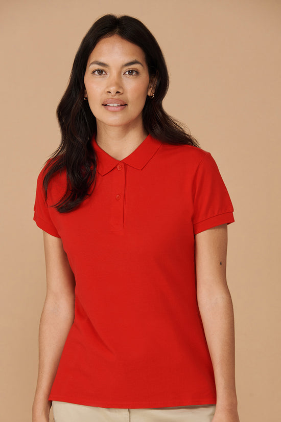 Womens Modern Fit Microfine Pique Polo Shirt