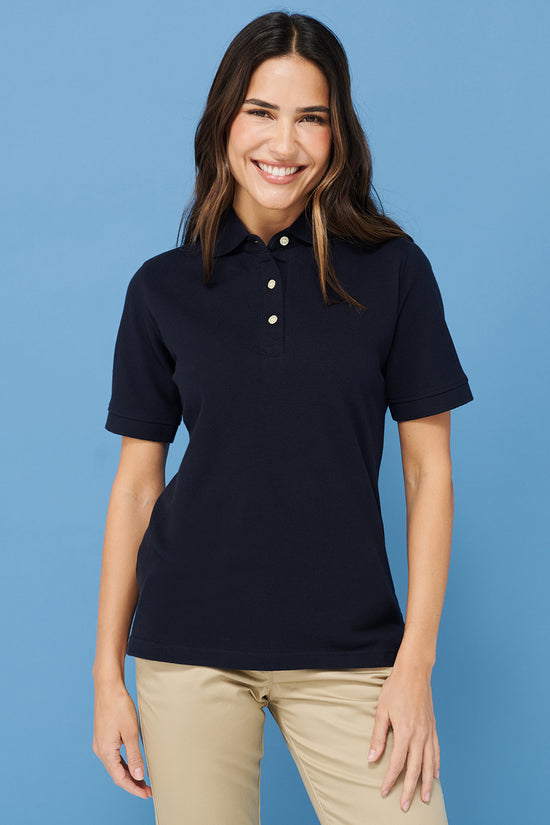 Henbury Womens Classic Cotton Pique Polo Shirt Casual Polo for Women