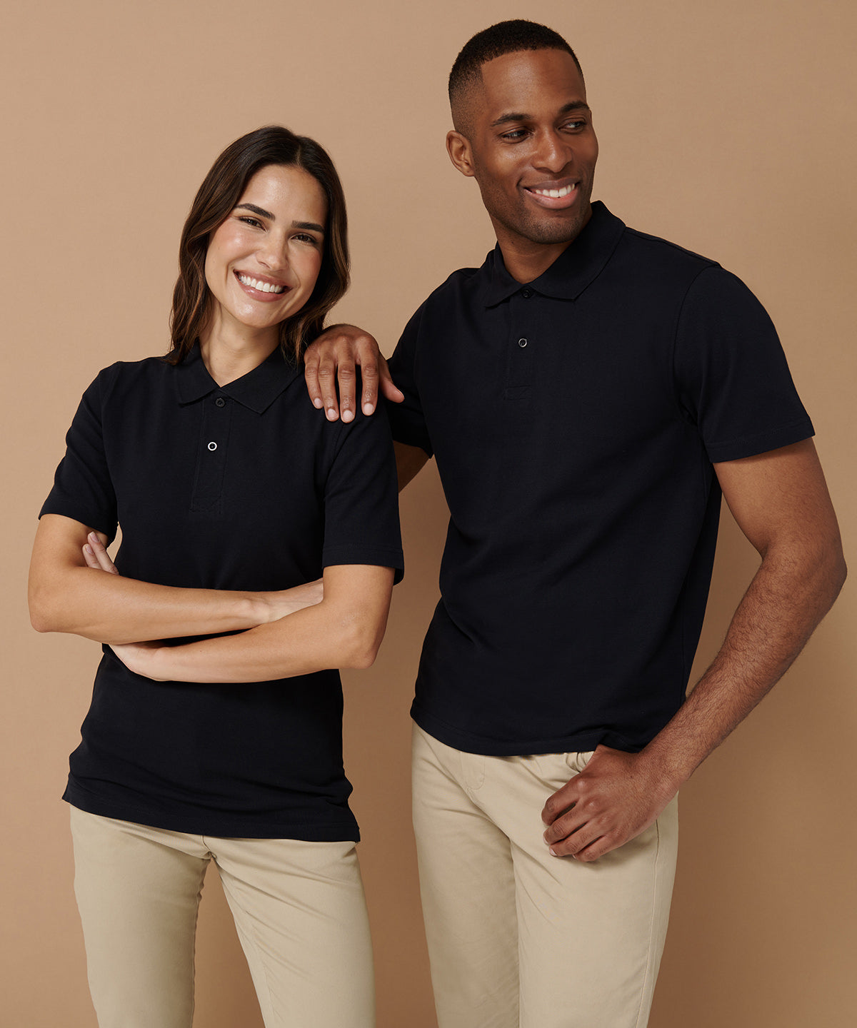 Henbury Stretch Pique Polo Shirt Unisex Casual Polo