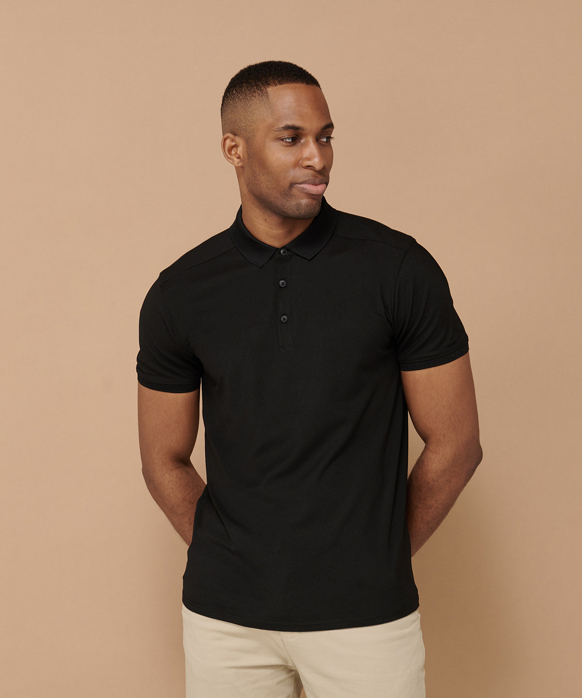 Henbury Stretch Slim Fit Wicking Polo Shirt for Men