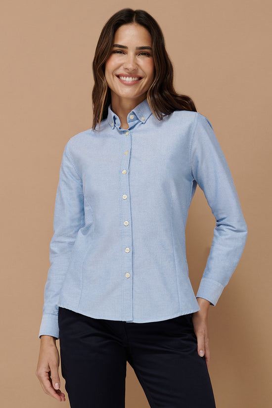 Henbury Womens Modern Fitted Oxford Shirt Plus Sizes