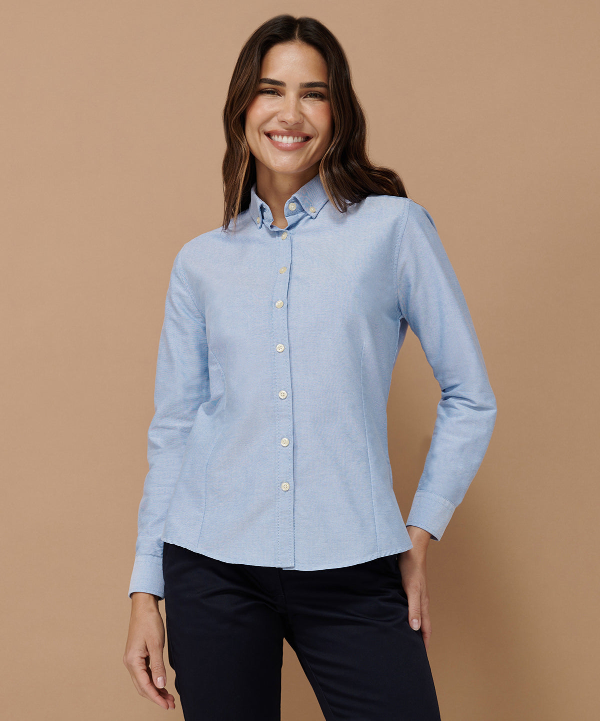 Henbury Womens Modern Fitted Oxford Shirt Plus Sizes