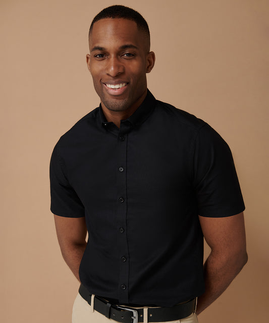 Henbury Modern Oxford Short Sleeve Shirt Regular Fit