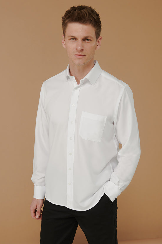 Henbury Wicking Antibacterial Long Sleeve Shirt Male Plus Sizes