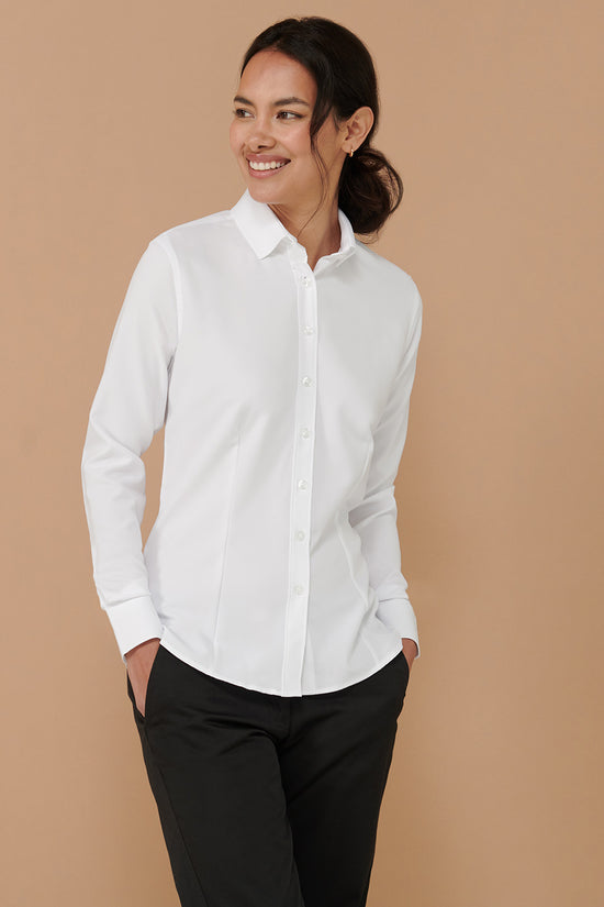 Henbury Womens Wicking Antibacterial Long Sleeve Shirt