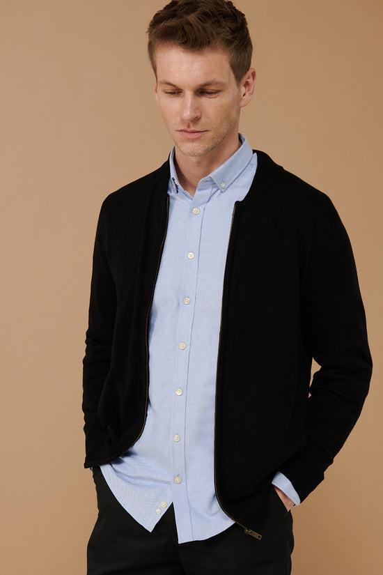 Henbury Unisex ZipThrough Bomber Jacket with Welt Pockets