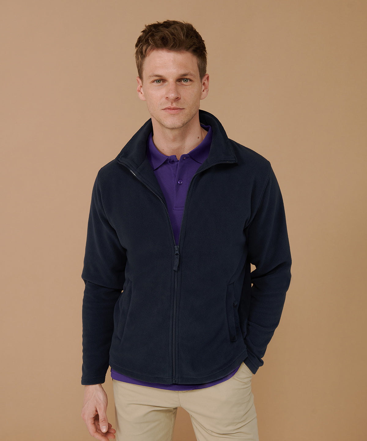 Henbury Microfleece Jacket for Men Plus Size Fleece Outerwear
