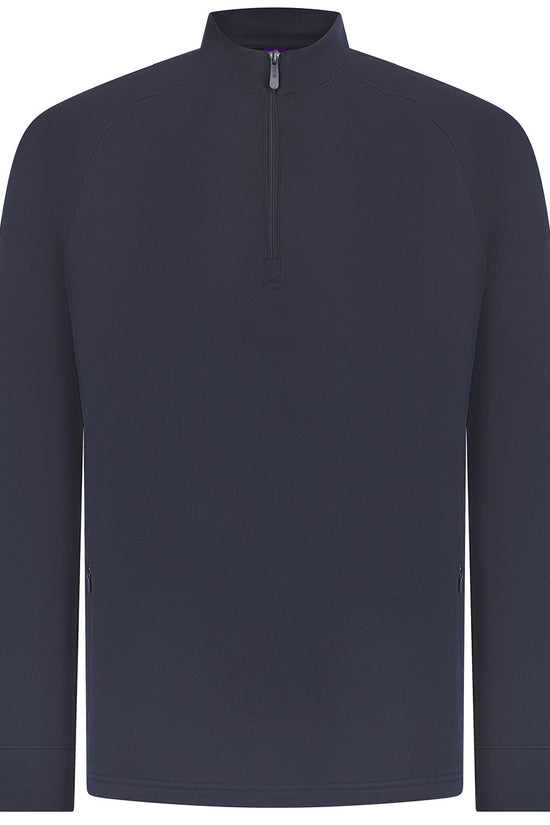 Henbury Mens QuarterZip Sweatshirt with Wicking Finish