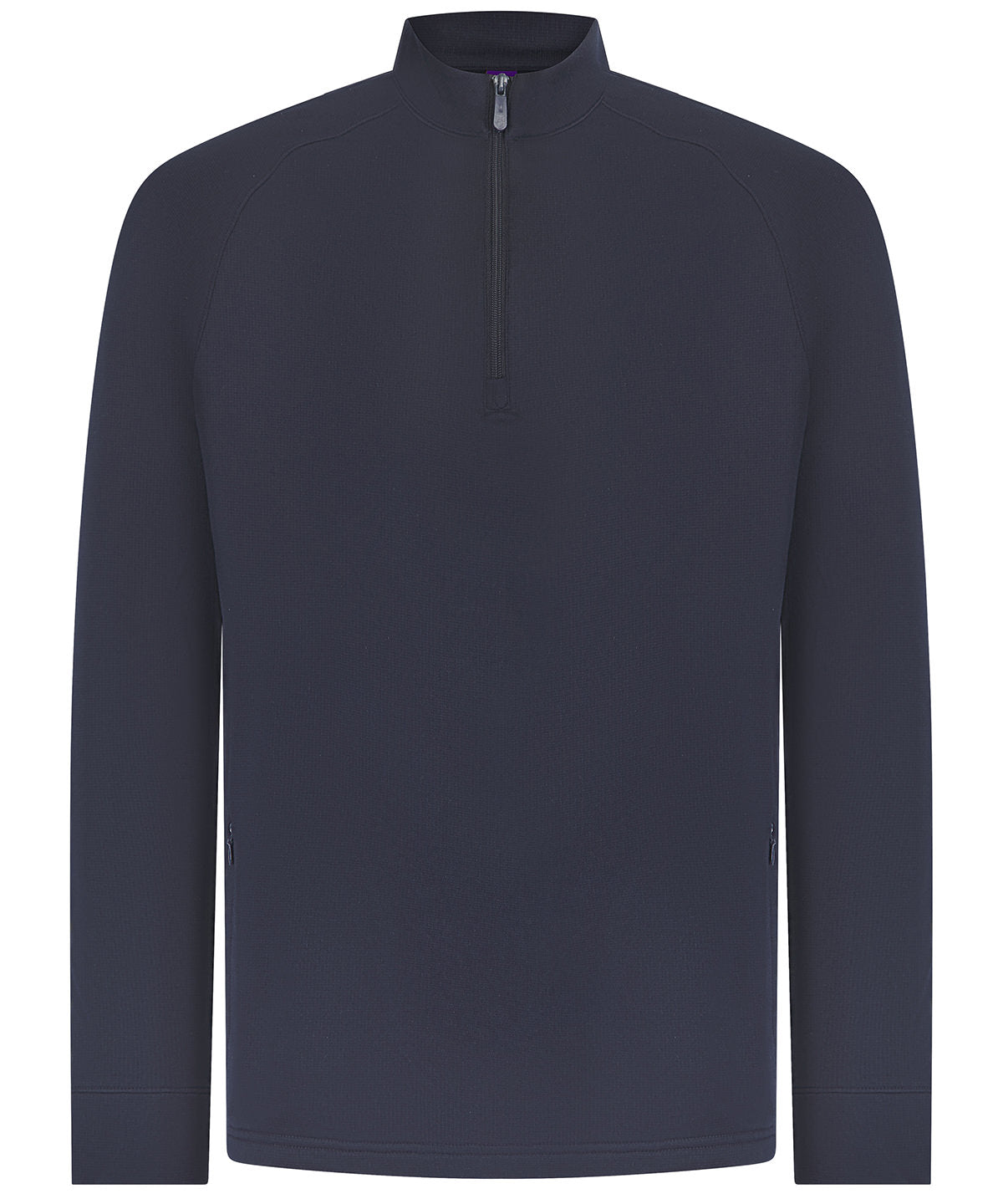 Henbury Mens QuarterZip Sweatshirt with Wicking Finish