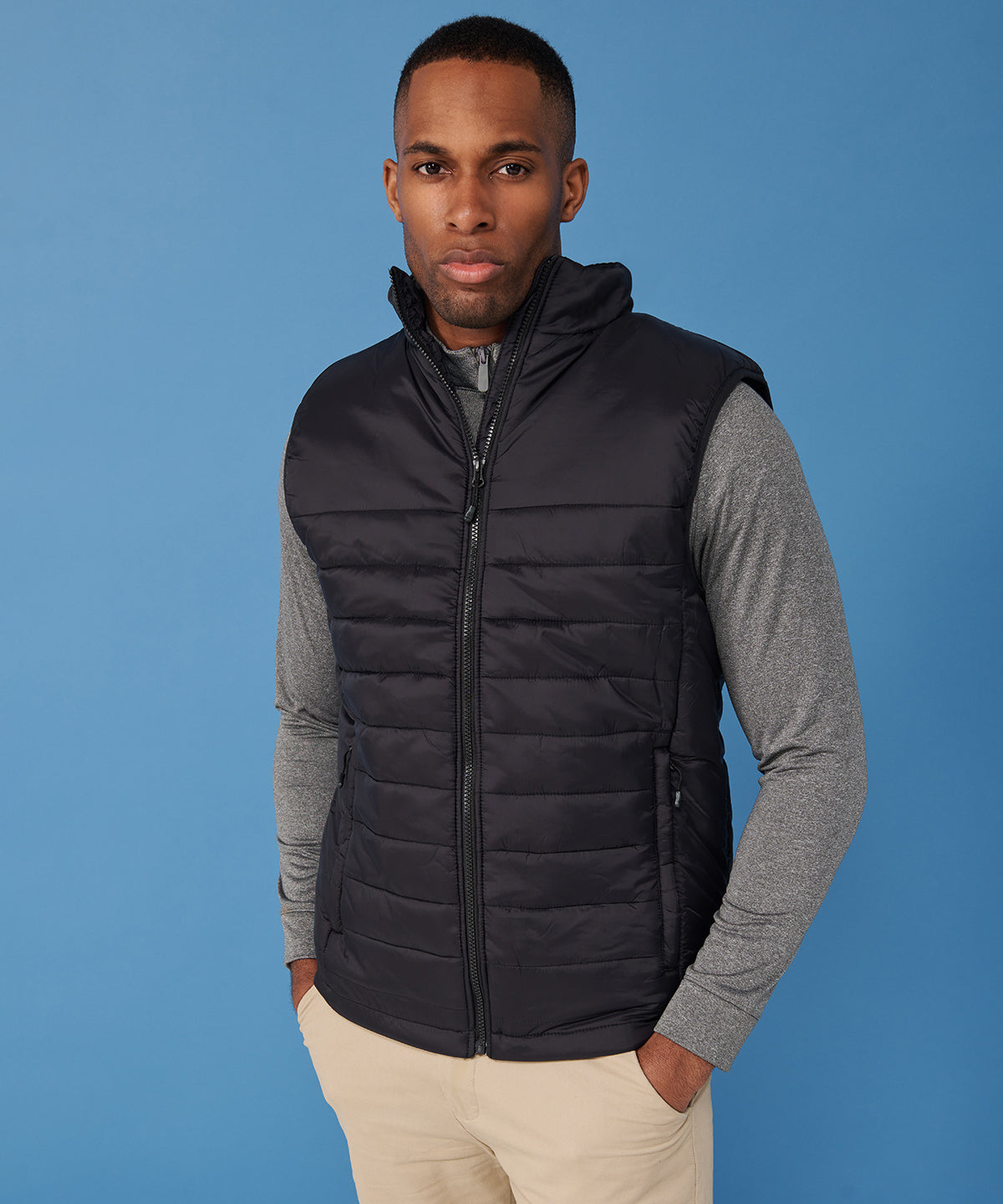 Henbury Unisex Padded Gilet with WaterRepellent Fabric