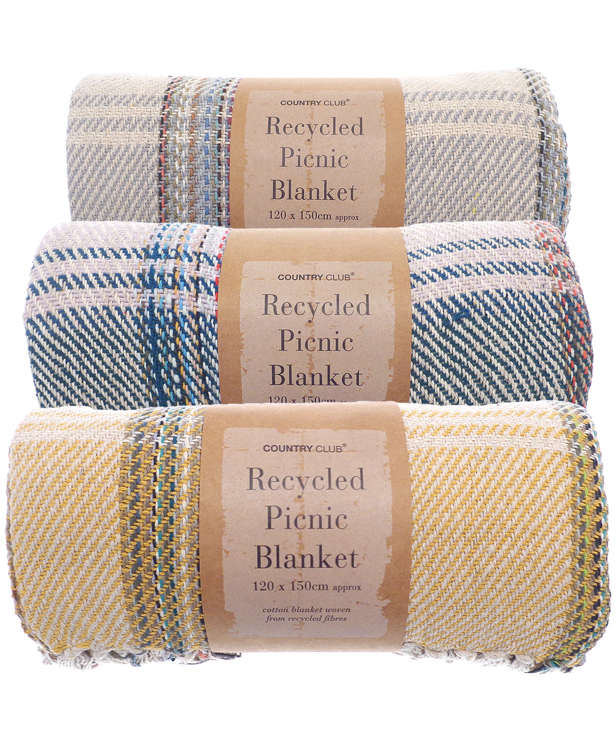 EcoFriendly Recycled Cotton Picnic Blanket Sustainable Homewares