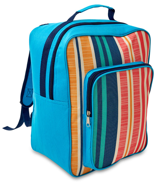 Textured Stripe Design 17L Cool Backpack for Family Outings