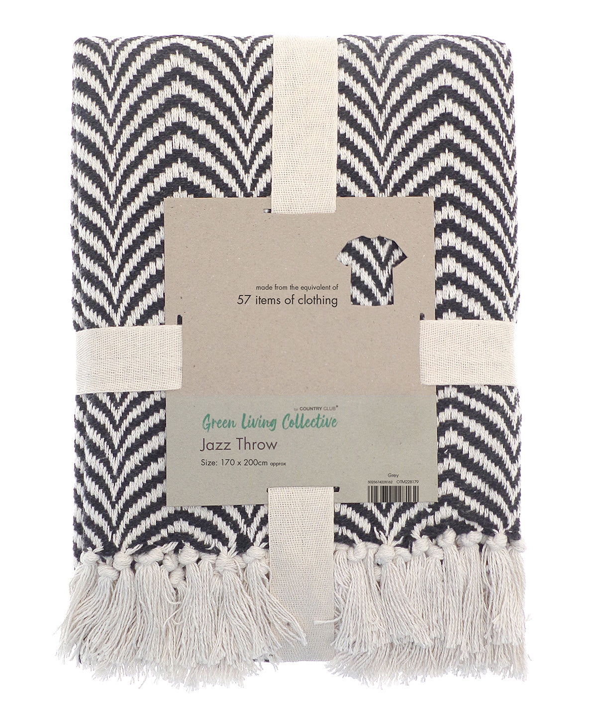 EcoFriendly Reclaimed Fabric Throw Blanket