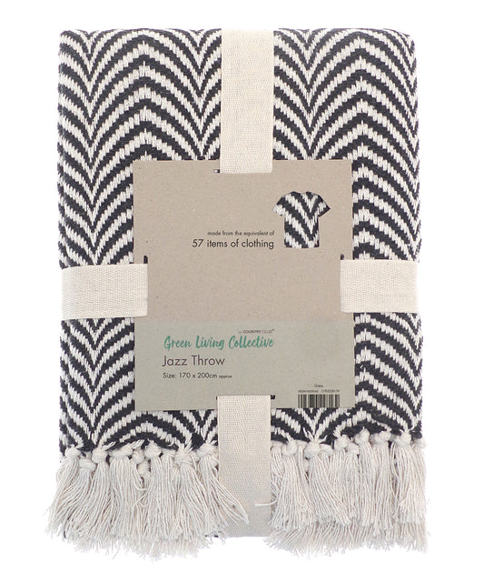 EcoFriendly Reclaimed Fabric Throw Blanket