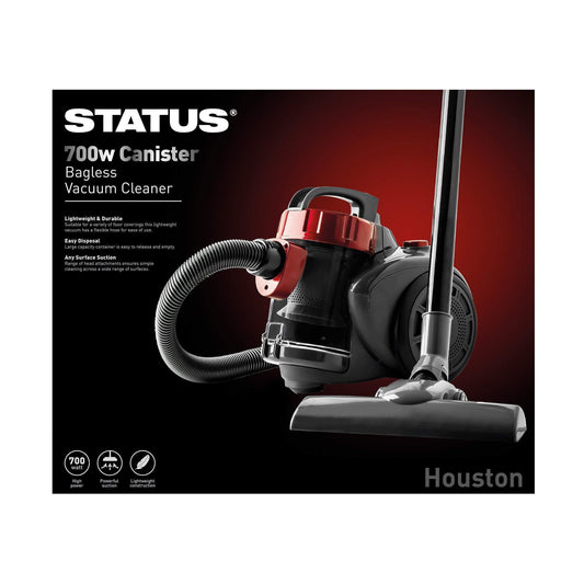 Powerful Houston Bagless Canister Vacuum Cleaner 700W