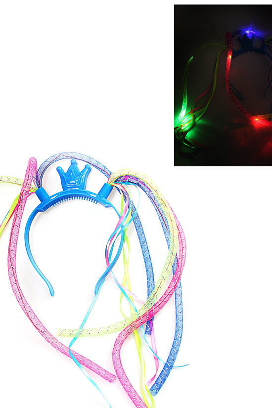 Girls Light Up Pink Headband Hair Piece Dress Up Accessories