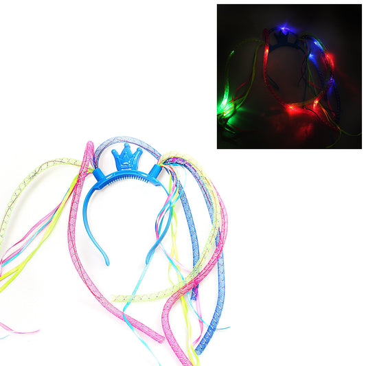 Girls Light Up Pink Headband Hair Piece Dress Up Accessories