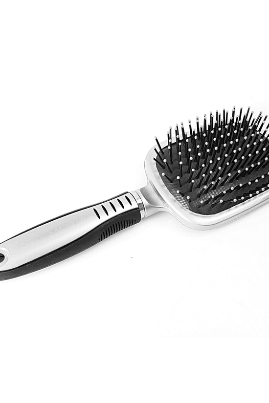 Stylish Plastic Hair Brush with Glass Mirror in Assorted Colors