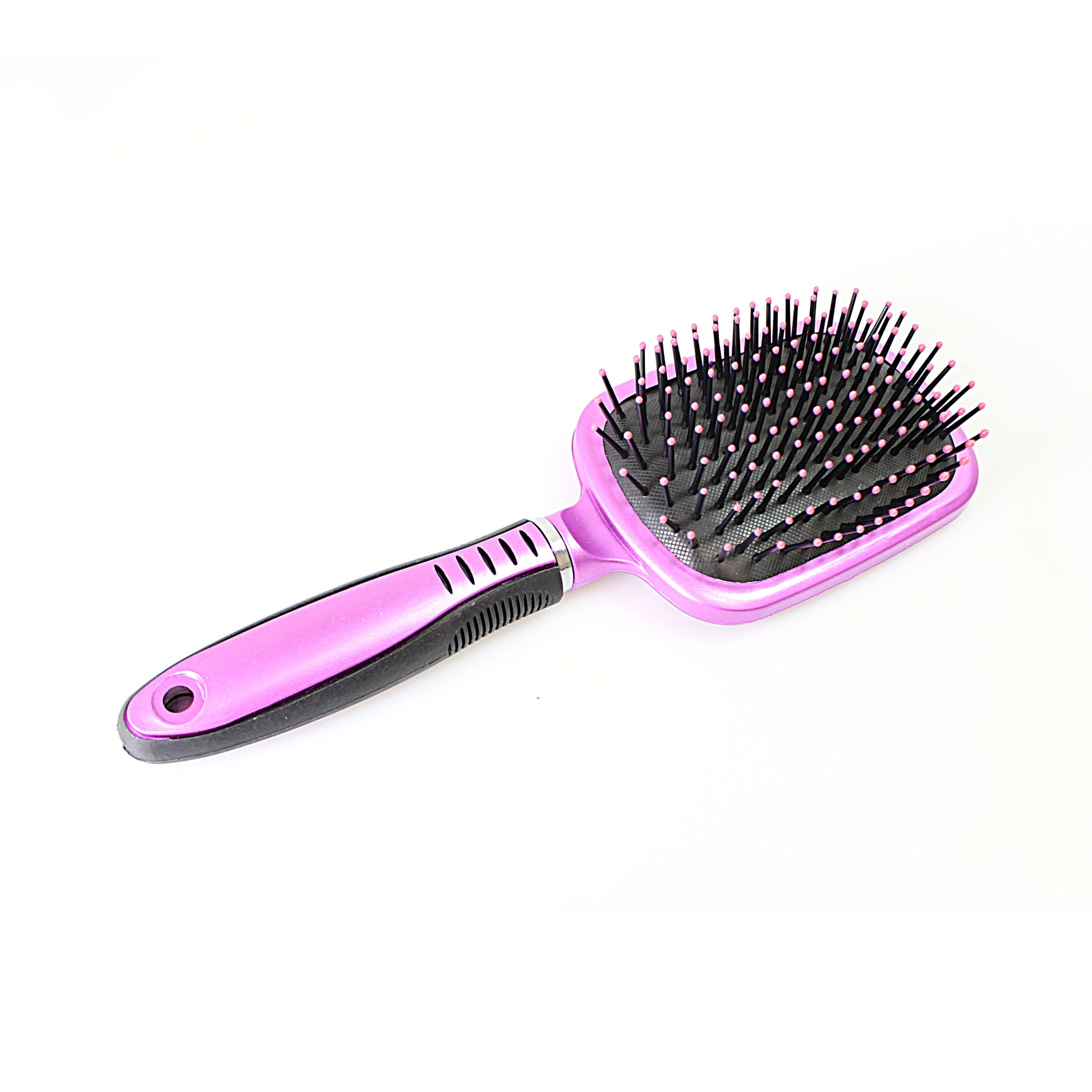 Stylish Plastic Hair Brush with Glass Mirror in Assorted Colors
