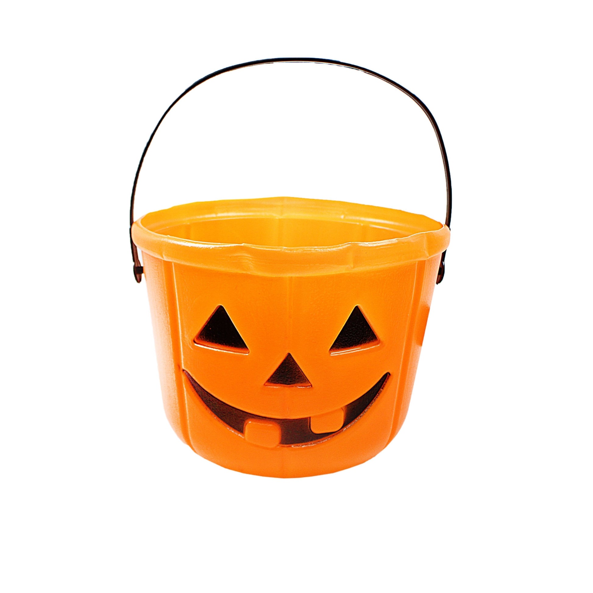 Halloween Childrens Trick Or Treat Orange Bucket Fun and Functional