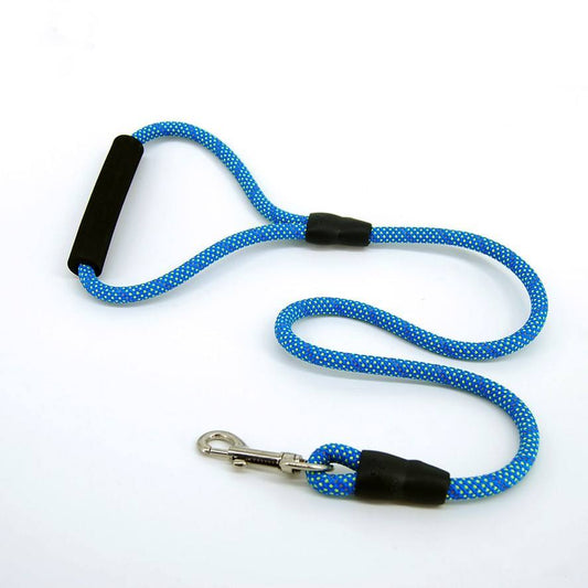 Adjustable Dog Leash Rope with Foam Grip and Harness Assorted Colors