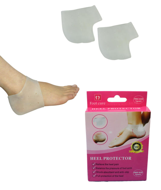 Silicone Gel Heel Protectors Plantar Fasciitis Relief Cushion