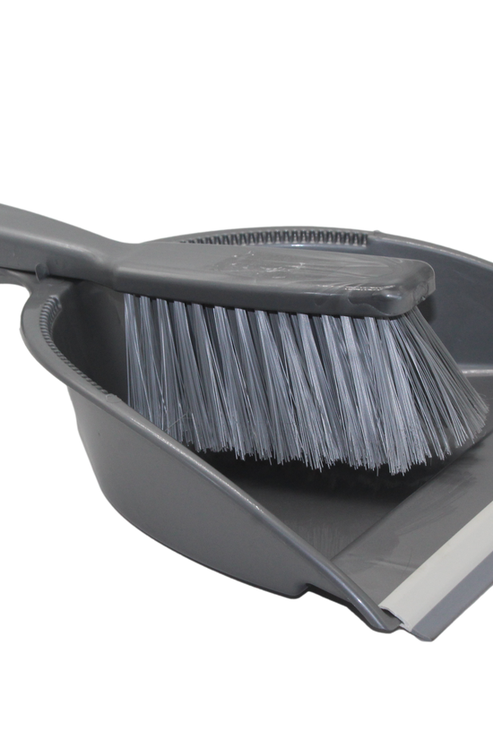 Premium Grey Dustpan and Brush Set for Efficient Home Cleaning