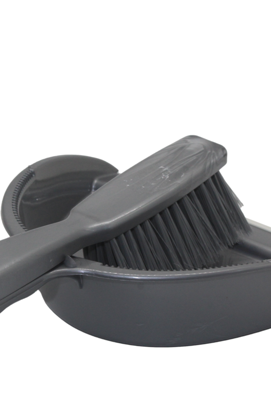 Premium Grey Dustpan and Brush Set for Efficient Home Cleaning