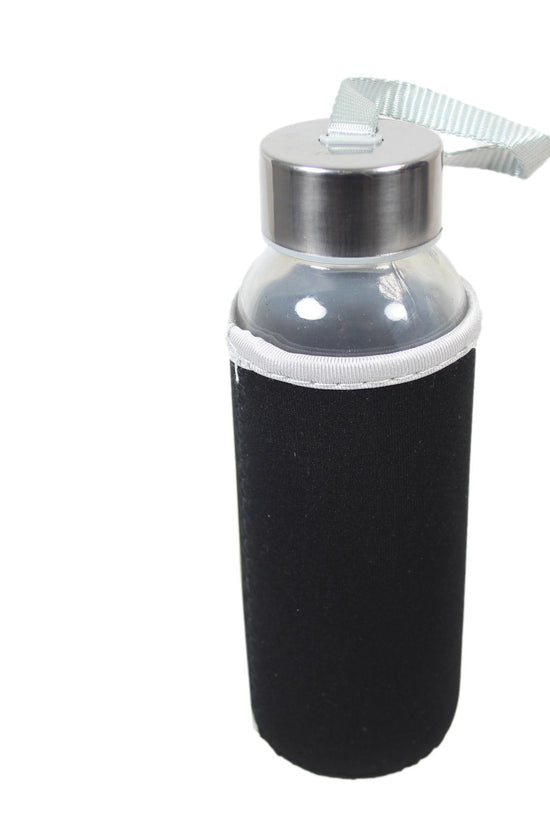 EcoFriendly Glass Water Bottle with Stylish Cover Assorted Colors