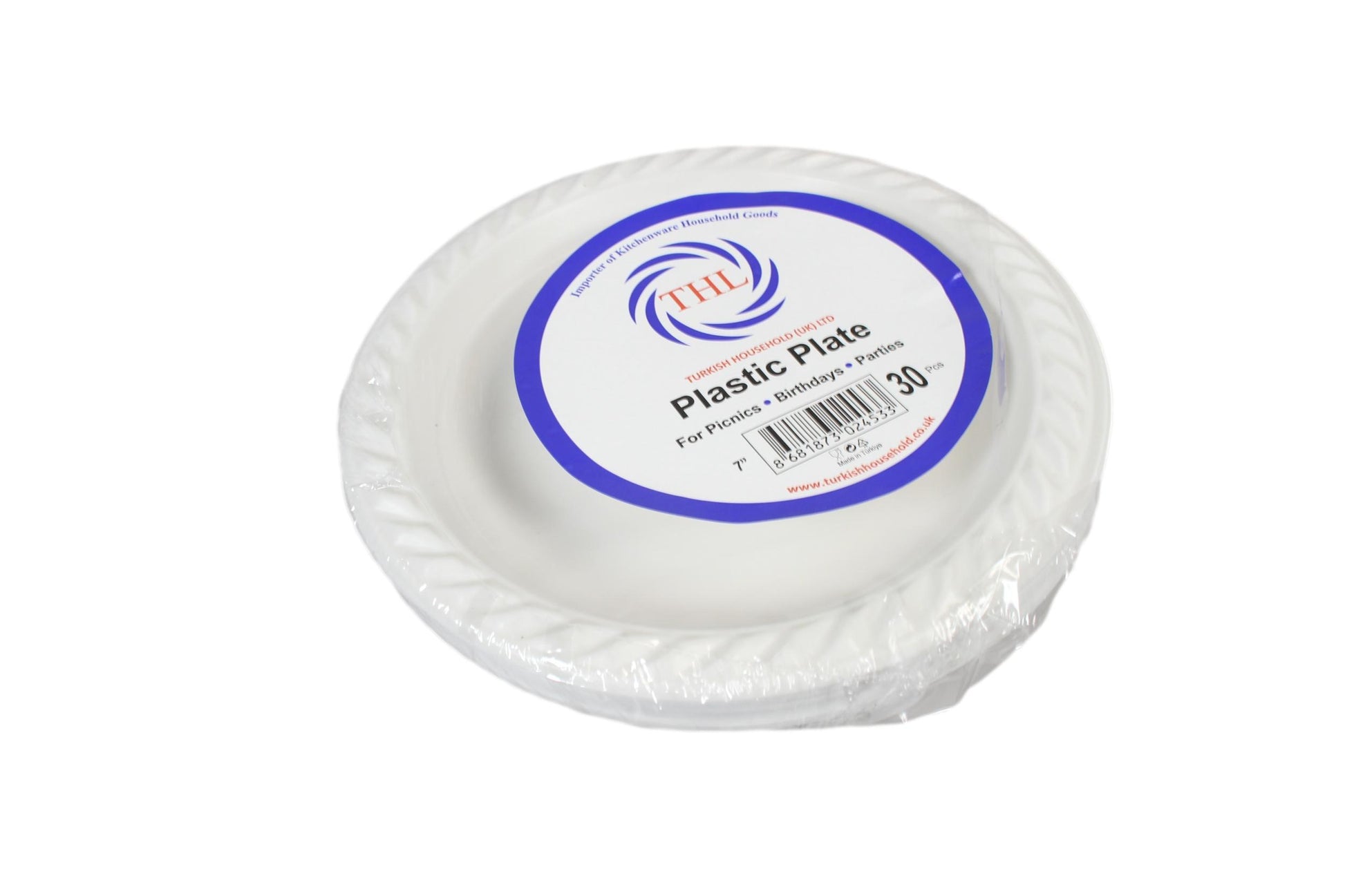 Premium Disposable White Plastic Plates Pack of 25