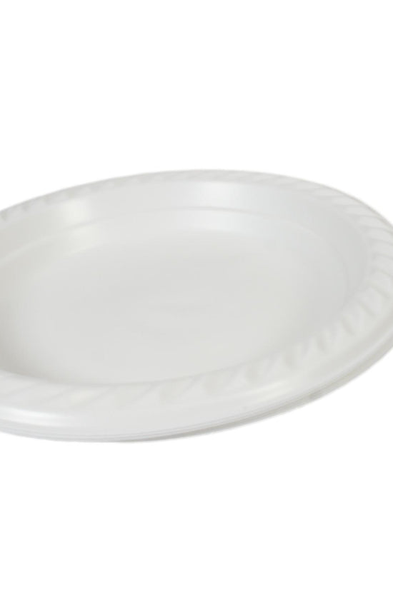 Premium Disposable White Plastic Plates Pack of 25