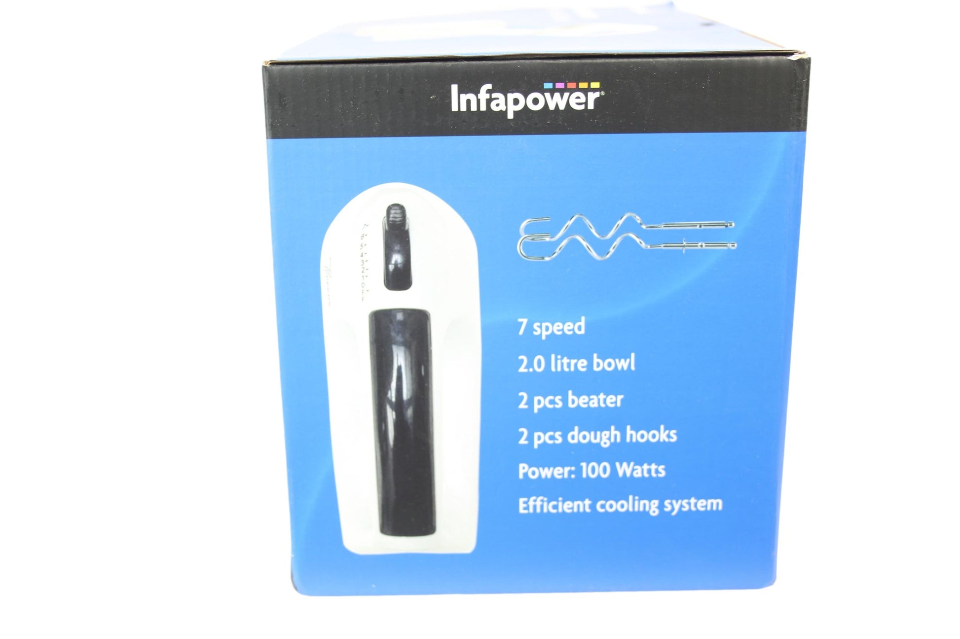 Infapower 7Speed Electric Stand Hand Mixer with 2L Bowl 100W