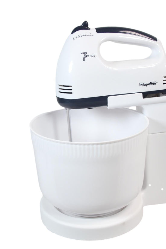 Infapower 7Speed Electric Stand Hand Mixer with 2L Bowl 100W