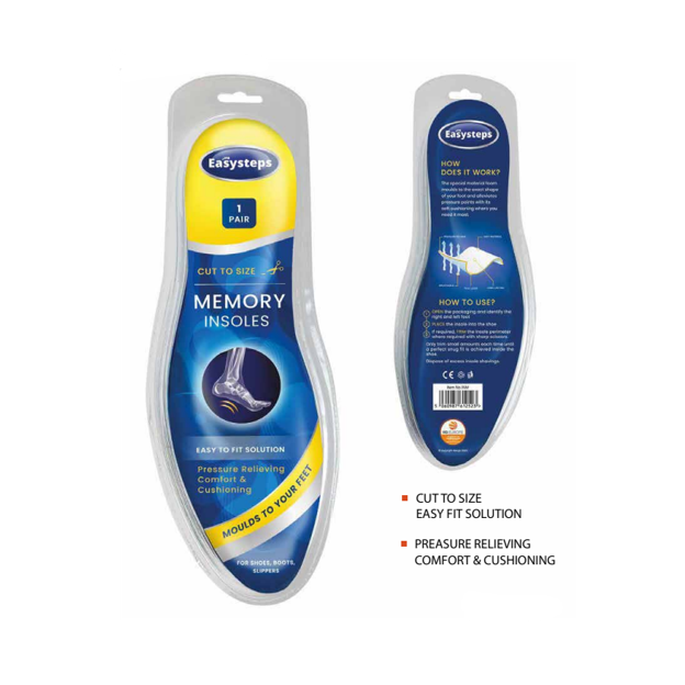 Memory Foam Unisex Shoe Insoles Cut to Size