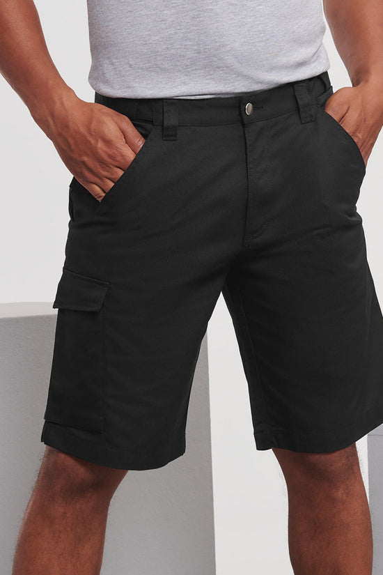 Russell Europe Polycotton Twill Workwear Shorts for Men