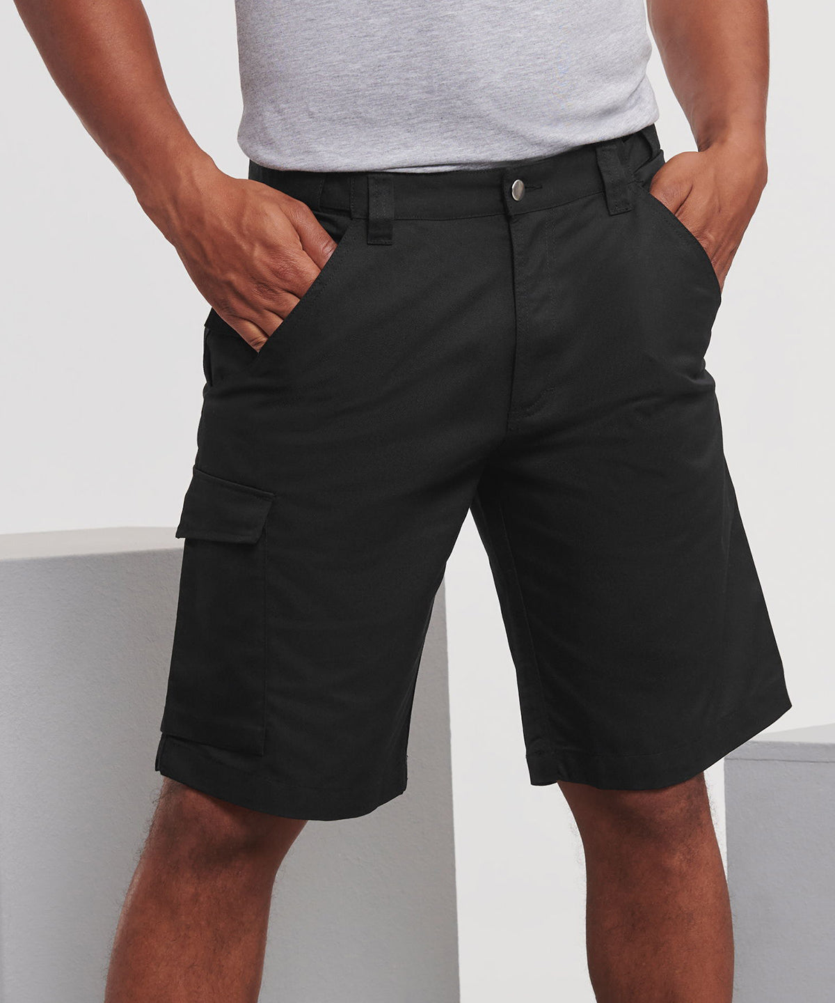 Russell Europe Polycotton Twill Workwear Shorts for Men