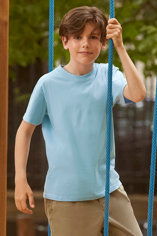 Russell Europe Kids Unisex Junior TShirt with ShouldertoShoulder Taping