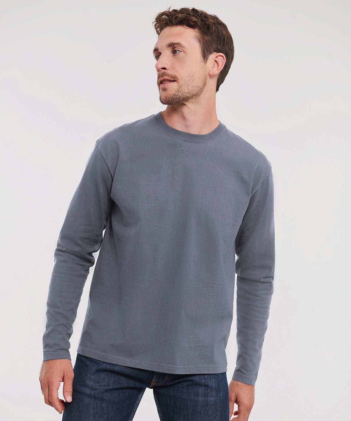 Russell Europe Classic Long Sleeve TShirts for Men Plus Sizes